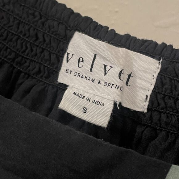 ~ Sm "Velvet by Graham & Spencer" Blouse Floral Puff Sleeve Cotton Silk Lined - Picture 11 of 16